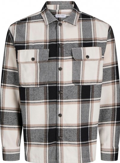Jack & Jones Charge Overshirt Long Sleeve Crockery - Košile - Košile 2XL-10XL