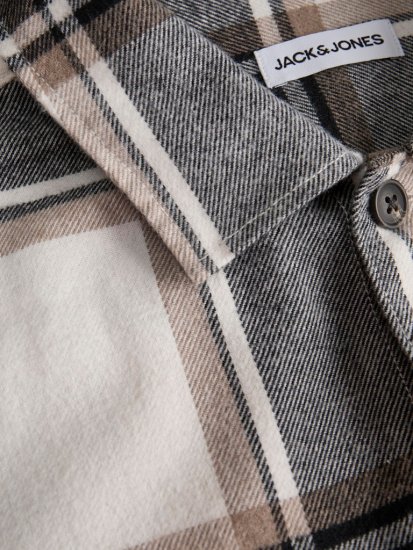 Jack & Jones Charge Overshirt Long Sleeve Crockery - Košile - Košile 2XL-10XL