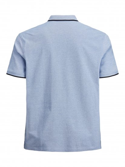 Jack & Jones PAULOS Short Sleeve Polo Light Blue/PS - Polokošile - Polokošile 2XL-8XL - Trička s límečkem 2XL-8XL
