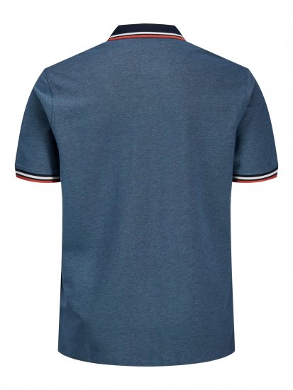 Jack & Jones Paulos Polo Denim Blue - Polokošile - Polokošile 2XL-8XL - Trička s límečkem 2XL-8XL