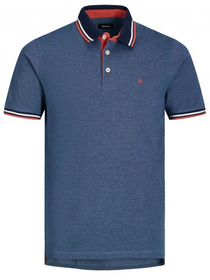 Jack & Jones Paulos Polo Denim Blue - Polokošile - Polokošile 2XL-8XL - Trička s límečkem 2XL-8XL