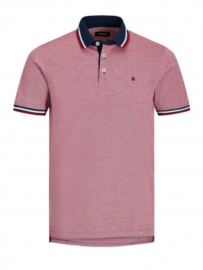 Jack & Jones Paulos Polo Rio Red - Polokošile - Polokošile 2XL-8XL - Trička s límečkem 2XL-8XL
