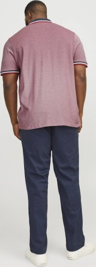 Jack & Jones PAULOS Short Sleeve Polo Rio Red/PS - Polokošile - Polokošile 2XL-8XL - Trička s límečkem 2XL-8XL