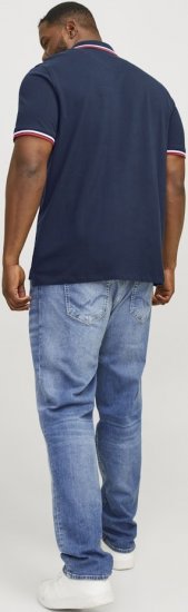 Jack & Jones PAULOS Short Sleeve Polo Navy Blazer - Polokošile - Polokošile 2XL-8XL - Trička s límečkem 2XL-8XL