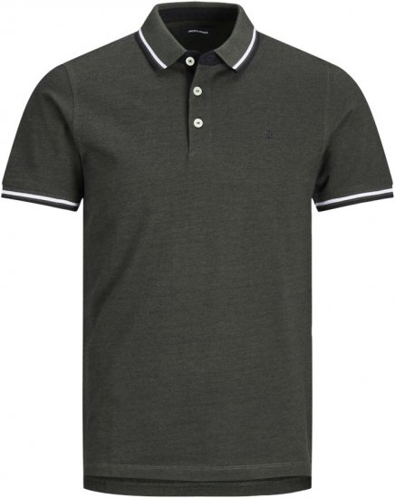 Jack & Jones PAULOS Short Sleeve Polo Green/PLAY 1 - Polokošile - Polokošile 2XL-8XL - Trička s límečkem 2XL-8XL
