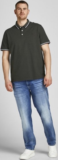 Jack & Jones PAULOS Short Sleeve Polo Green/PLAY 1 - Polokošile - Polokošile 2XL-8XL - Trička s límečkem 2XL-8XL