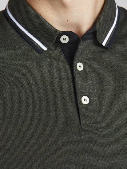 Jack & Jones PAULOS Short Sleeve Polo Green/PLAY 1 - Polokošile - Polokošile 2XL-8XL - Trička s límečkem 2XL-8XL