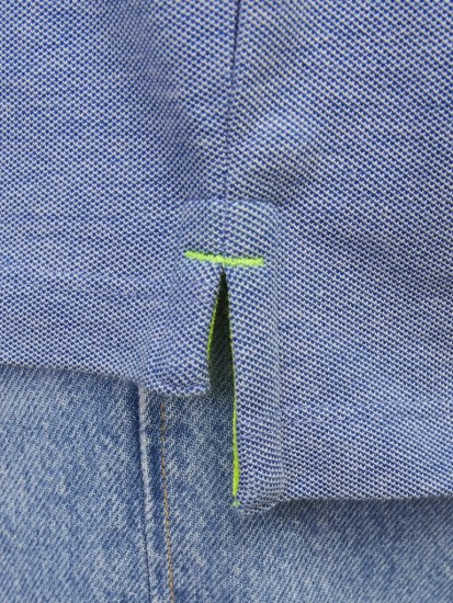 Jack & Jones PAULOS Short Sleeve Polo Light Blue/NEON - Polokošile - Polokošile 2XL-8XL - Trička s límečkem 2XL-8XL