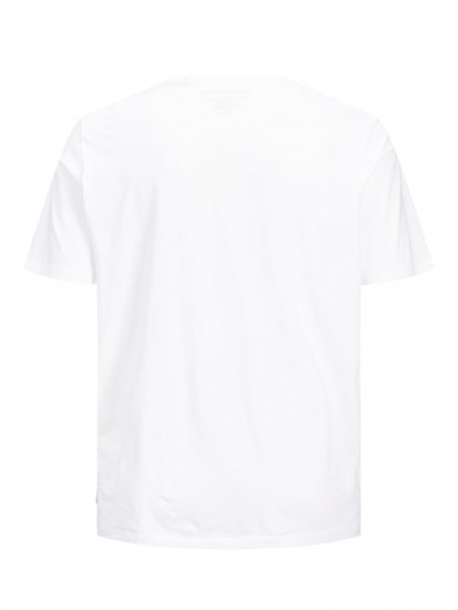 Jack & Jones Organic Basic T-shirt White - Trička - Trička nadměrné velikosti - 2XL-14XL