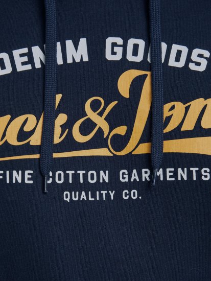 Jack & Jones Elogo Sweat Hood Navy Blazer - Mikiny & mikiny s kapucí - Mikiny & Mikiny s kapucí 2XL-12XL