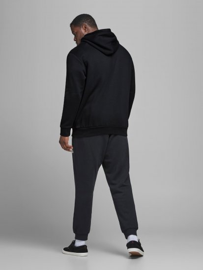 Jack & Jones Elogo Sweat Hood Black - Mikiny & mikiny s kapucí - Mikiny & Mikiny s kapucí 2XL-12XL