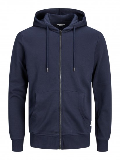 Jack & Jones Basic Sweat Zip Hood Navy Blazer - Mikiny & mikiny s kapucí - Mikiny & Mikiny s kapucí 2XL-12XL
