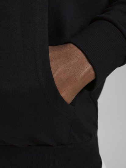 Jack & Jones Basic Sweat Zip Hood Black - Mikiny & mikiny s kapucí - Mikiny & Mikiny s kapucí 2XL-12XL