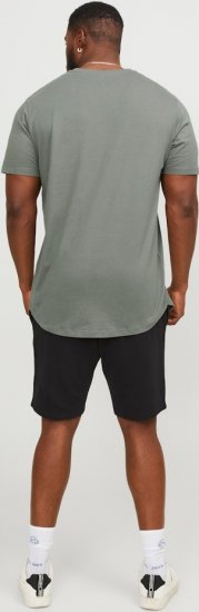 Jack & Jones NOA Crew Neck T-Shirt Grey - Trička - Trička nadměrné velikosti - 2XL-14XL