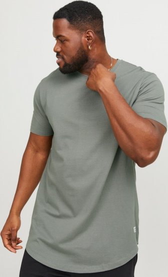 Jack & Jones NOA Crew Neck T-Shirt Grey - Trička - Trička nadměrné velikosti - 2XL-14XL
