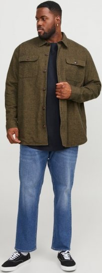 Jack & Jones NOA Crew Neck T-Shirt Navy Blazer - Trička - Trička nadměrné velikosti - 2XL-14XL