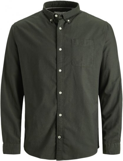 Jack & Jones OXFORD LS Shirt Green - Košile - Košile 2XL-10XL