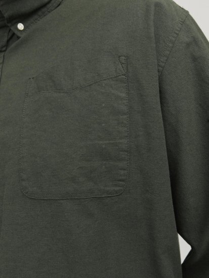 Jack & Jones OXFORD LS Shirt Green - Košile - Košile 2XL-10XL