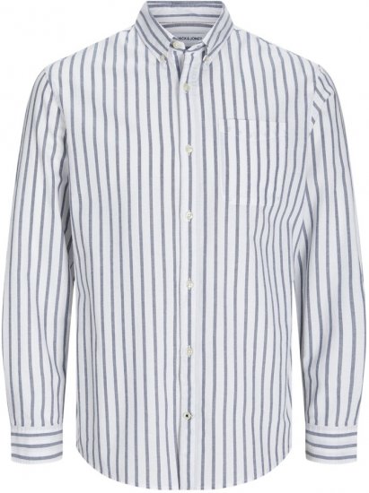 Jack & Jones OXFORD LS Shirt Striped Ensign Blue - Košile - Košile 2XL-10XL