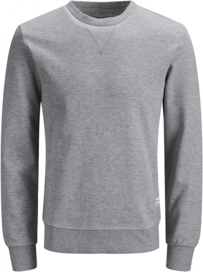 Jack & Jones Basic Sweatshirt Light Grey Melange - Mikiny & mikiny s kapucí - Mikiny & Mikiny s kapucí 2XL-12XL