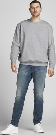Jack & Jones Basic Sweatshirt Light Grey Melange - Mikiny & mikiny s kapucí - Mikiny & Mikiny s kapucí 2XL-12XL