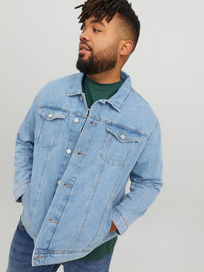 Jack & Jones JJIJEAN Denim jacket Blue Denim - Bundy - Bundy Nadměrné Velikosti - 2XL-8XL