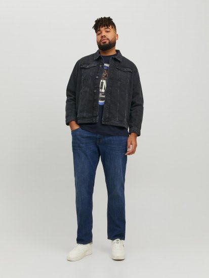 Jack & Jones JJIJEAN Denim Jacket Black Denim - Bundy - Bundy Nadměrné Velikosti - 2XL-8XL