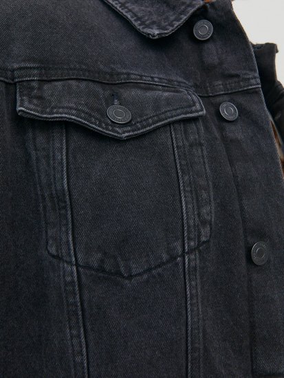 Jack & Jones JJIJEAN Denim Jacket Black Denim - Bundy - Bundy Nadměrné Velikosti - 2XL-8XL