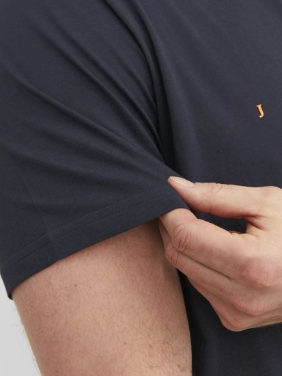 Jack & Jones STAR T-Shirt Dark Navy - Trička - Trička nadměrné velikosti - 2XL-14XL