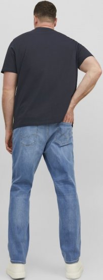 Jack & Jones STAR T-Shirt Dark Navy - Trička - Trička nadměrné velikosti - 2XL-14XL