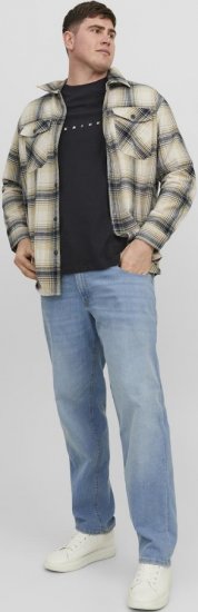 Jack & Jones STAR T-Shirt Black - Trička - Trička nadměrné velikosti - 2XL-14XL