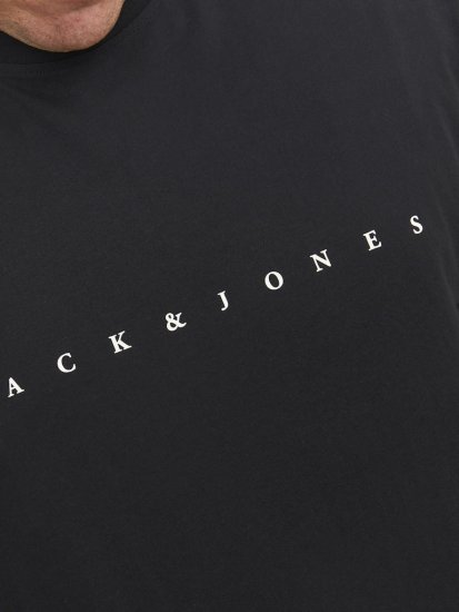 Jack & Jones STAR T-Shirt Black - Trička - Trička nadměrné velikosti - 2XL-14XL
