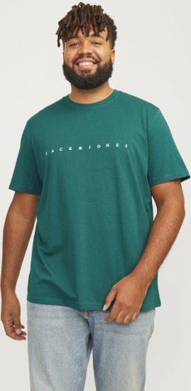 Jack & Jones STAR T-Shirt Deep Teal - Trička - Trička nadměrné velikosti - 2XL-14XL