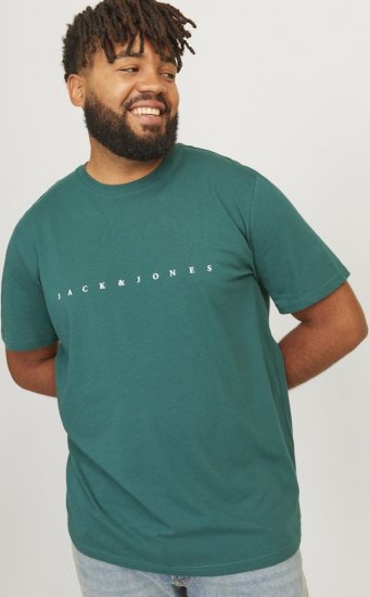 Jack & Jones STAR T-Shirt Deep Teal - Trička - Trička nadměrné velikosti - 2XL-14XL