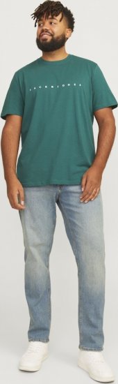 Jack & Jones STAR T-Shirt Deep Teal - Trička - Trička nadměrné velikosti - 2XL-14XL