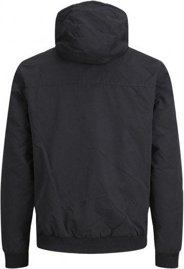 Jack & Jones RUSH SOLID Bomber Jacket with Hood Black - Bundy - Bundy Nadměrné Velikosti - 2XL-8XL