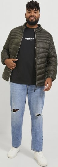 Jack & Jones ESTERBRO T-Shirt Black - Trička - Trička nadměrné velikosti - 2XL-14XL