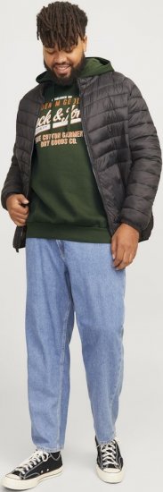 Jack & Jones 2 COL LOGO Hoodie Kombu Green - Mikiny & mikiny s kapucí - Mikiny & Mikiny s kapucí 2XL-12XL