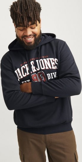 Jack & Jones 2 COL LOGO Hoodie Dark Navy - Mikiny & mikiny s kapucí - Mikiny & Mikiny s kapucí 2XL-12XL