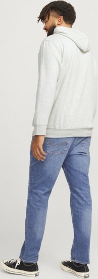 Jack & Jones 2 COL LOGO Hoodie White Melange - Mikiny & mikiny s kapucí - Mikiny & Mikiny s kapucí 2XL-12XL