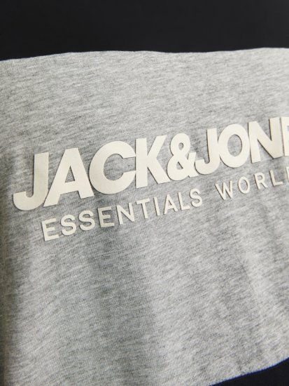 Jack & Jones LEGACY BLOCKING T-Shirt Black - Trička - Trička nadměrné velikosti - 2XL-14XL