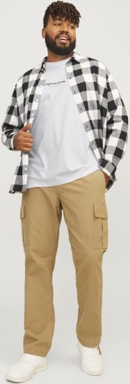 Jack & Jones ESTERBRO T-Shirt Bright White - Trička - Trička nadměrné velikosti - 2XL-14XL