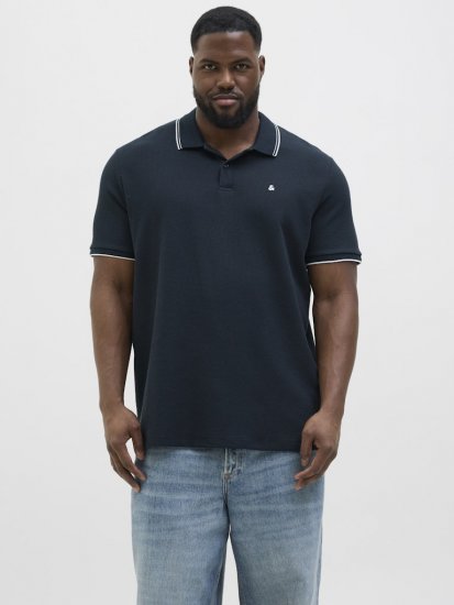 Jack & Jones AUSTIN PLAY Polo Dark Blue - Polokošile - Polokošile 2XL-8XL - Trička s límečkem 2XL-8XL