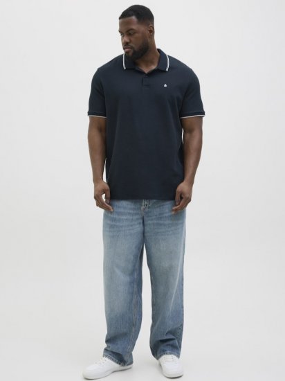 Jack & Jones AUSTIN PLAY Polo Dark Blue - Polokošile - Polokošile 2XL-8XL - Trička s límečkem 2XL-8XL
