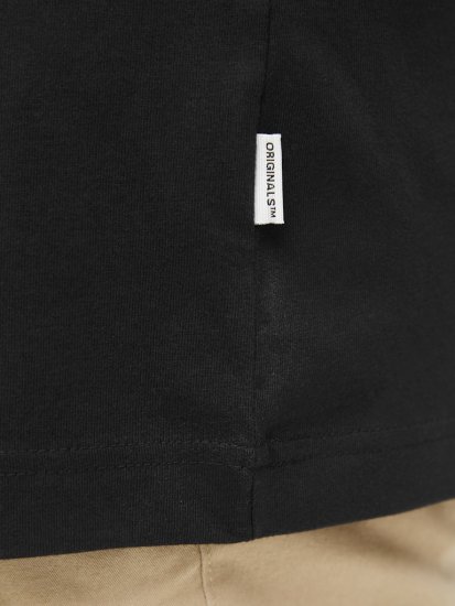 Jack & Jones Lington Crew Neck T-Shirt Black - Trička - Trička nadměrné velikosti - 2XL-14XL