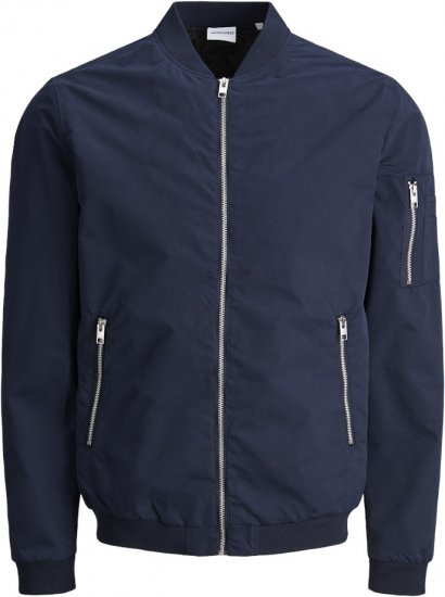 Jack & Jones RUSH Bomber Jacket Navy Blazer - Bundy - Bundy Nadměrné Velikosti - 2XL-8XL