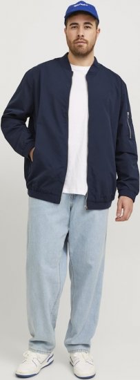 Jack & Jones RUSH Bomber Jacket Navy Blazer - Bundy - Bundy Nadměrné Velikosti - 2XL-8XL