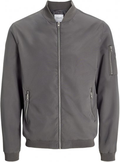 Jack & Jones RUSH Bomber Jacket Grey - Bundy - Bundy Nadměrné Velikosti - 2XL-8XL
