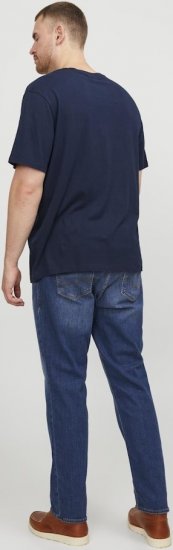 Jack & Jones CORP Logo T-Shirt Navy Blazer - Trička - Trička nadměrné velikosti - 2XL-14XL