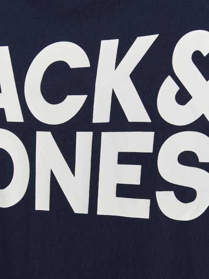 Jack & Jones CORP Logo T-Shirt Navy Blazer - Trička - Trička nadměrné velikosti - 2XL-14XL